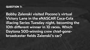 This post was created by a member of the buzzfeed commun. Race Day News Trivia Pocono Doubleheader Weekend Nascar