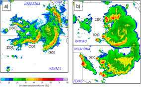As you learn about bow echoes, keep in mind that they are strictly features observed on radar. On Contrasting Ensemble Simulations Of Two Great Plains Bow Echoes In Weather And Forecasting Volume 31 Issue 3 2016