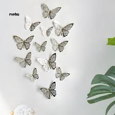 Download Jual Rc 24pcs Hollow 3d Butterfly Wall Sticker Art Decal Room Party Kab Bogor Bbakoeljam Tokopedia