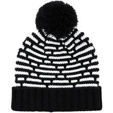 Black And White Beanie John Lewis Knitted Diamond Pom Beanie Hat Black White 27 Liked On Polyvore Featuring Accessories Hats Dia Pom Pom Beanie Hat Pom Beanie John Lewis Hats
