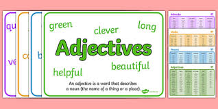 Nouns Adjectives Verbs And Adverbs With Definitions
