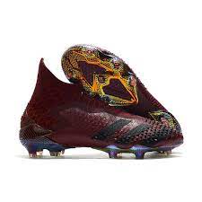 The soft leather forefoot displays debossed. Adidas Predator Mutator 20 Fg In Red Black