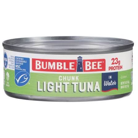 Bumble Bee® Chunk Light Tuna in Water, 5 oz - Jay C Food Stores