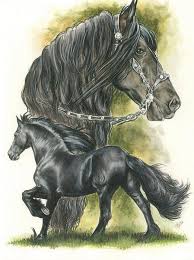 Tattoos horse tattoo black and grey tattoos realistic portrait tattoo designs animal tattoo. Realistic Black Horses On Dark Green Background Tattoo Design Tattooimages Biz