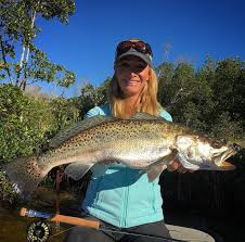 Meredith With Monster Trout In Vero Fishing Girls Hot Fishing Women Fish