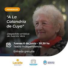 LAVALLE TE INVITA A LA DESPEDIDA ARTÍSTICA DE LA CALANDRIA DE CUYO