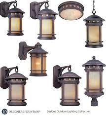 Designer S Fountain Sedona Outdoor Lighting Collection Mediterranean Patina With Amber Glass Rustic Rustic Outdoor Lighting Outdoor Lighting Rustic Outdoor