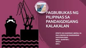 Sinabi ng matagal na may globalisasyon dahil po sa pag bukas ng suez canal noong 1800. Pagbubukas Ng Maynila Sa Pandaigdigang Kalakalan By Denise Dubai Khalifa