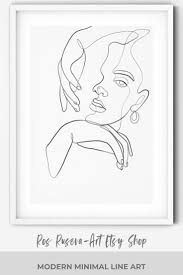 Female Line Art One Line Drawing Line Drawing Woman One Etsy Abstract Line Art Line Art Drawings Abstract Face Art