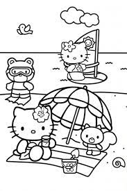 Beach Coloring Pages Beach Scenes Activities Hello Kitty Coloring Kitty Coloring Hello Kitty Colouring Pages