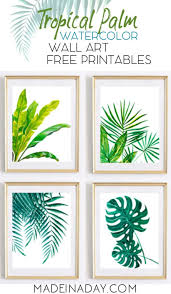 Find vectors of palm leaf. Beautiful Tropical Palm Watercolor Wall Art Printables