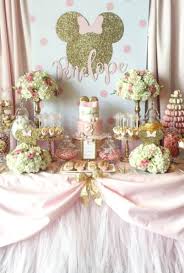 Impress Your Guests With A Stylish Pink Minnie Mouse Dessert Table Like Minnie Mouse Birthday Party Decorations Minnie Birthday Party Minnie Mouse Baby Shower