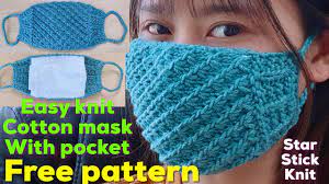 These cricut face mask patterns use common household materials you probably already have and can be made with slots for filters, adjustable ties, and a wire. How To Make Mask English Sub Tutorial Knit Mask Free Pattern Knit Mask With Filter Pocket Youtube