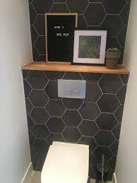 hexagon tegels in de wc toilet verbouwing toilet ontwerp badkamerideeen