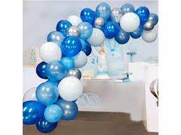 Blue Balloon Garland Kit 117 Pcs Blue White Sliver Balloon Etsy In 2021 Balloon Garland Blue Balloons Baby Shower Balloon Decorations