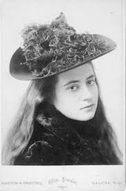 Birdie' Titoff, nee possibly DeWolf, Rounsefell, Vaughan or Bent. Photo  taken at the Elite Studio in Halifax, NS c.1890; sent to her aunt Lavinia  DeWolf Bent.