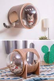 19 Ideas Lindas E Impresionantes De La Casa Del Gato Interior Al Aire Libre Cat House Diy Cat Bed Cat Playground