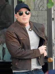 Captain America Civil War Steve Rogers Real Leather Jacket Water Repellent Celebrity Jackets Brown Leather Jacket Men Captain America Civil War Real Leather Jacket