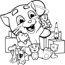 Free + talking tom games free videos. Tiempo De Juego Con Tom Para Colorear Imprimir E Dibujar Dibujos Colorear Com