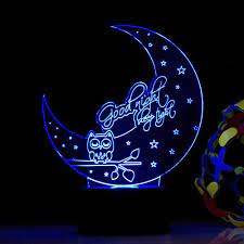 Robot Check Led Night Lamp Led Glow Lights Good Night Sleep Tight