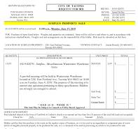 CITY OF TACOMA REQUEST FOR BID SURPLUS PROPERTY SALE ES19 ...
