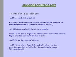 Wie sind die arbeitszeiten in der gastronomie geregelt? Das Neue Jugendschutzgesetz Seit 1 April 2003 Jugendschutzgesetz