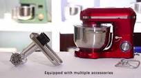 CE Certified Commercial Stand Mixer 5.5L 6 Speeds Dough Kneader for Baking Electric Powered Mixing Bowl Kitchen Appliance