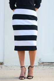 Black And White Striped Pencil Skirt Outfit Riley Horizontal Black White Striped Skirt Jade Mackenzie Apparel Striped Pencil Skirt Outfit Striped Skirt Pencil White Striped Skirt