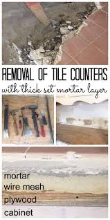 Tile Removal Removing Thick Set Tile Counters Tile Removal Tile Counters Diy Tile