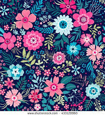 Cute Pattern In Small Flower Small Colorful Flowers White Background Ditsy Floral Background The Floral Background Dark Blue Background Flower Backgrounds