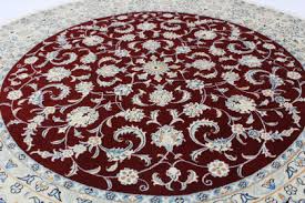 Bei www.teppich.com ihr zuverlässiger vertrauenshändler für seidenteppiche, perserteppiche und orientteppiche. Nain Teppich Rund Rot Weiss In 200x200 5120 11864 Carpetido De