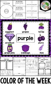 Color Of The Week Purple Purple Color Purple Activities For Colors Purple Color Word Purple By Kindergarten Colors Preschool Colors Teaching Colors