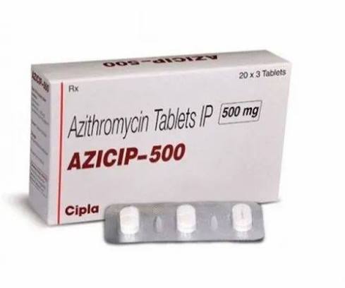 Azithromycin 500mg at ₹ 70/strip of 3 tablets | Azithromycin Tablets in Chennai | ID: 22219240548