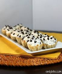 Chocolate Chip Cannoli Cups Emily Bites Desserts Cannoli Cups Recipe Food