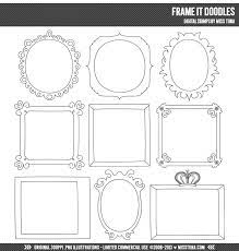 Frame It Doodles Digital Stamps Clipart Clip Art Illustrations Etsy In 2020 Doodle Frames Clip Art Digital Stamps