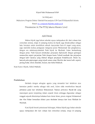 Umat islam kemudian hijrah ke madinah. Pdf Hijrah Nabi Muhammad Saw