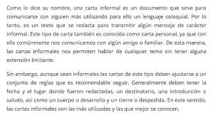 Carta Informal Carta Formal Lenguaje Coloquial Cartas