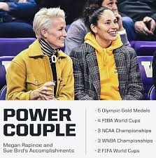 The sweet photo shows rapinoe, the u.s. Power Couple Megan Rapinoe Of The Us Women S National Soccer Team And Sue Bird Of The Seattle Storm Pro Bask Fifa World Cups Megan Rapinoe Ncaa Championship