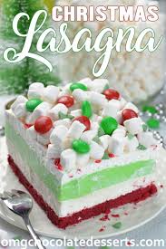 Christmas Lasagna Recipe Christmas Food Desserts Christmas Lasagna Holiday Desserts Christmas