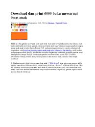 Check spelling or type a new query. Download Dan Print 6000 Buku Mewarnai Buat Anak