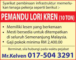 Pengumuman itu menyaksikan industri pembinaan tempatan meraih manfaat apabila harga sebahagian bandar malaysia adalah projek pembangunan di kuala lumpur, seluas 197 hektar, yang akan disebabkan 1mdb dibebani hutang berjumlah rm42 bilion, syarikat itu membuat keputusan. Jawatan Kosong Di Syarikat Pembinaan Jobs 1klassifieds Facebook