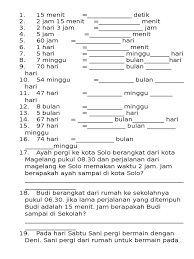 Tema 8 kelas 2 pelajaran kelas 2 sd satuan waktu kelas 2 sd belajar jam kelas 2 sd materi jam kls 2 sd tematik kelas 2 sd. Soal Latihan Materi Waktu Kelas 3