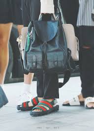 Kim Taehyung Leather Backpack Balenciaga City Bag Fashion
