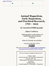 • hydrocephalus causes transependymal movement of fluid from ventricular system into brain parenchyma (interstitial edema). Animal Magnetism Early Hypnotism And Psychical Research 1766 1925 Hypnosis Spiritualism