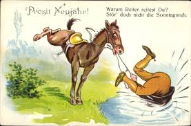 Kiefer wurde von selbst wieder eingerenkt. Ak Gluckwunsch Neujahr Warum Reiter Reitest Du Stor Doch Nicht Die Sonntagsruh Pferd Sturz Nr 2119148 Oldthing Ansichtskarten Gluckwunsch