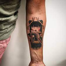 Cover Up Of Some Barcode Tattoo Healed Really Bad Kokeshi Healing Tattoo Barcode Tattoo Tattoos