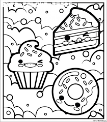 8 cute colour pages coloriage kawaii licorne a colorier nuage