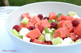 Salade D Ete Pasteque Framboises Concombre Feta Nourriture D Ete Recette Salade Ete Recettes De Cuisine