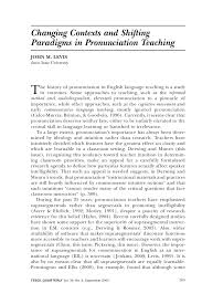How to pronounce levis formation. Changing Contexts And Shifting Paradigms In Pronunciation Teaching