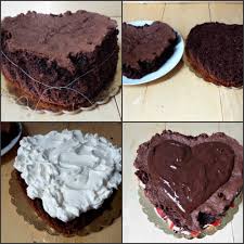 Torta cioccolato fragole e crema. Torta Cuore Con Crema Di Cioccolato E Fragole
